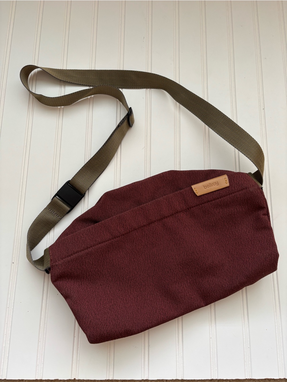 Bellroy | Unisex Crossbody Sling Bag Maroon 13"x7"x3.5" Travel Outdoor Hiking